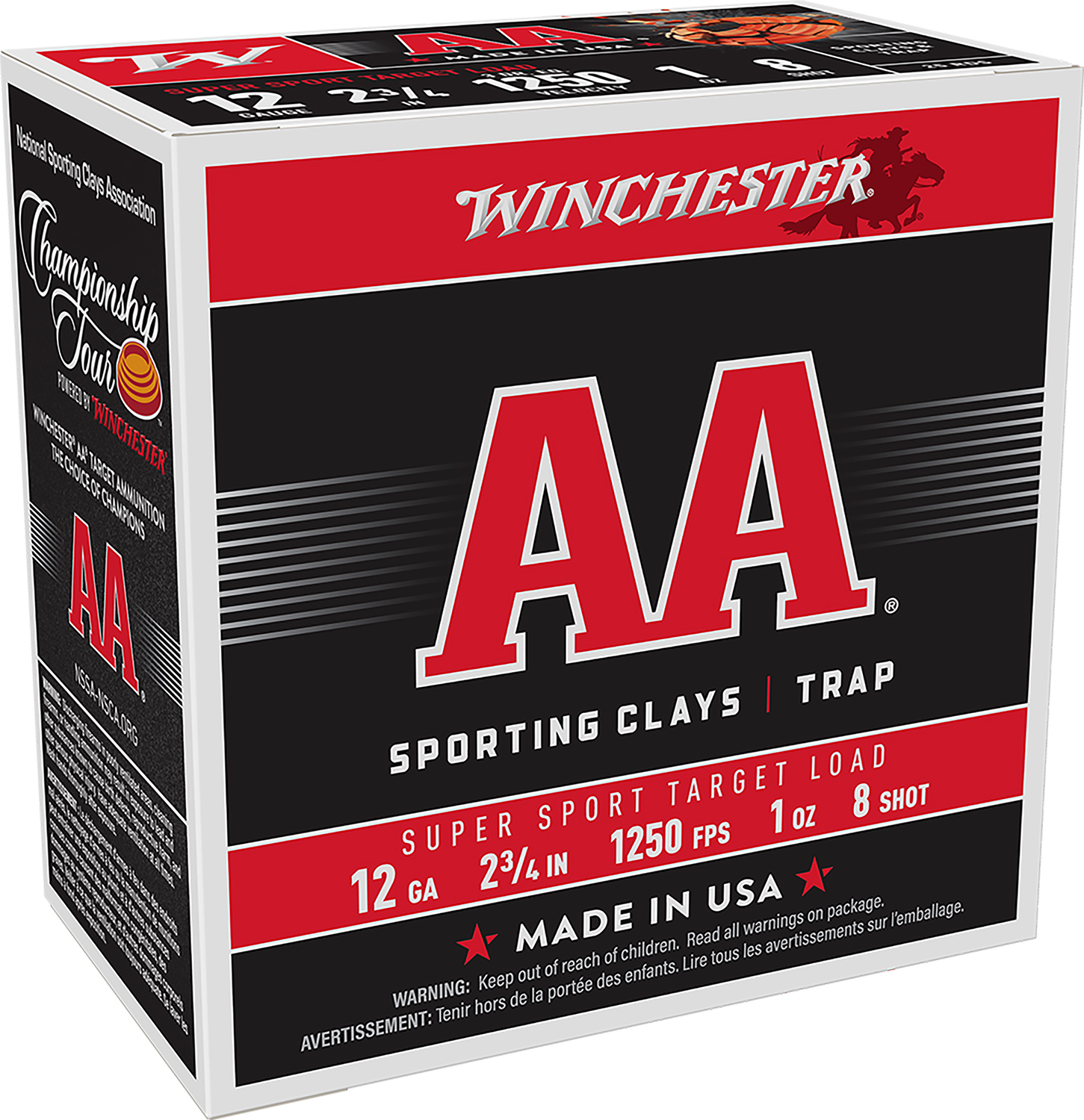 Winchester AMMO AA Sporting Clays 12Ga 2.75in 25rd Shotshells AASC12508 - Winchester - 12 GAUGE