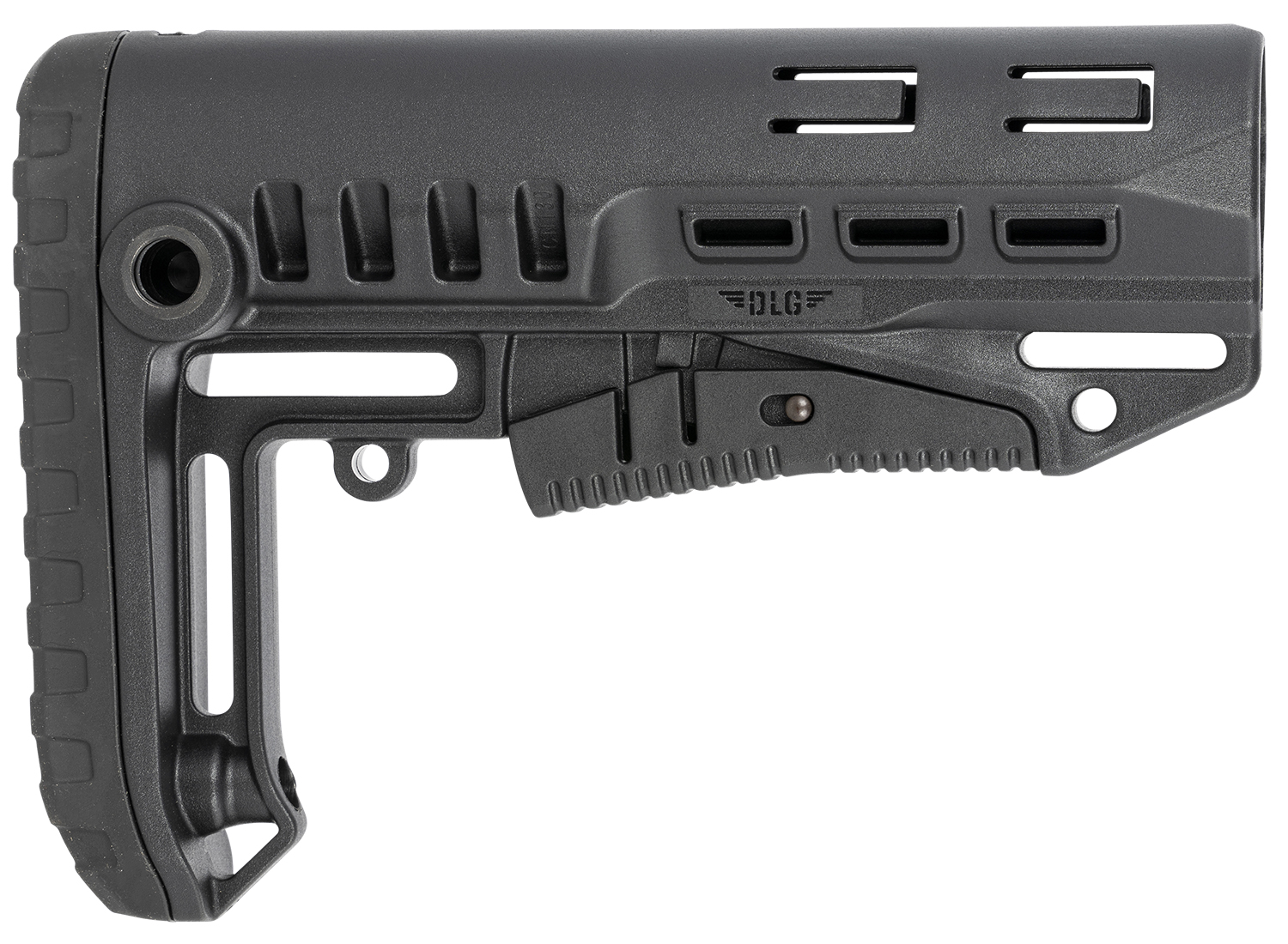 NcStar DLG-130 Compact Mil-Spec AR-15 Stock Black Synthetic