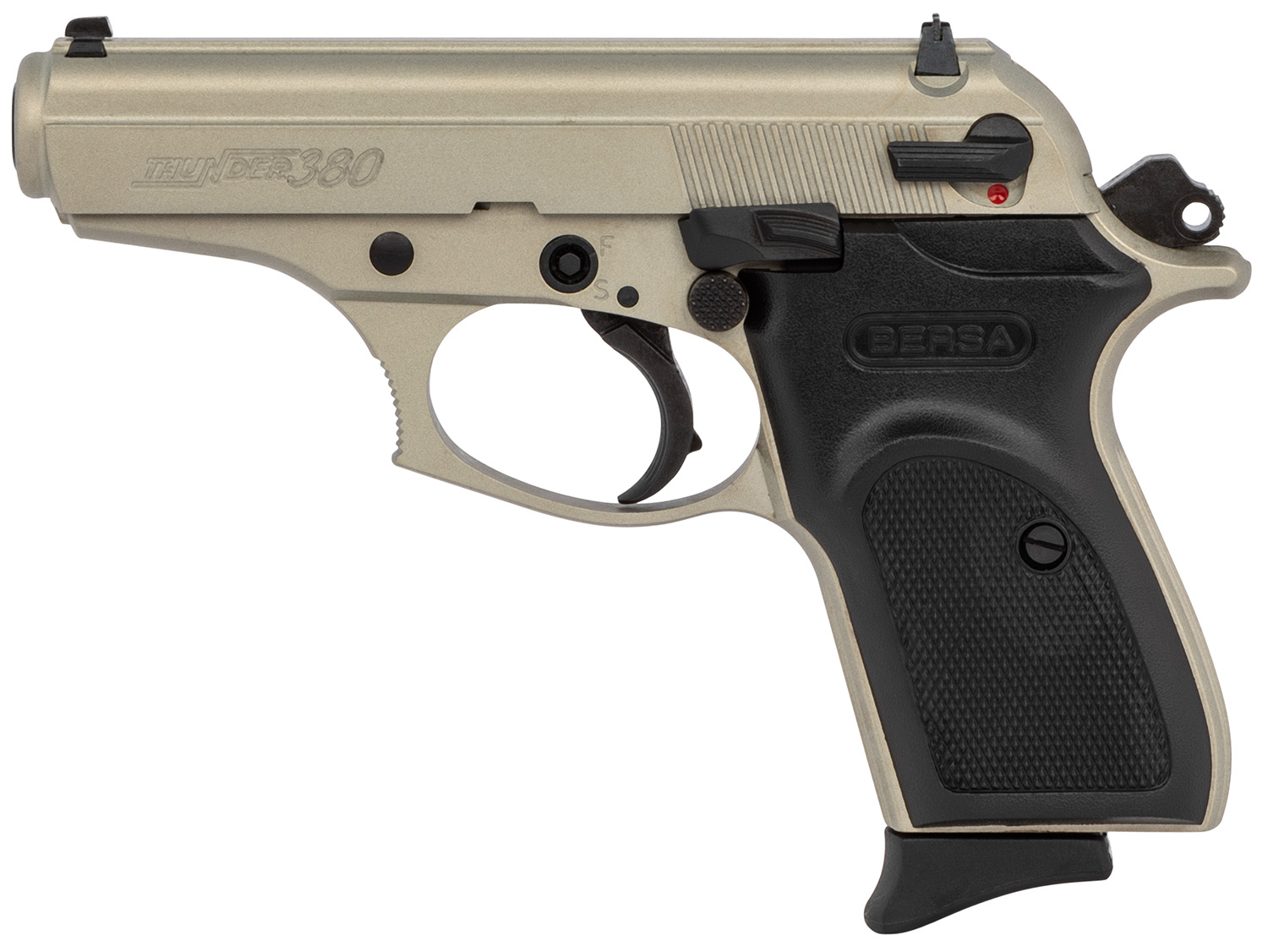 Bersa Thunder 380 Satin Nickel .380 ACP 3.5" – Beautiful Compact Carry Pistol 5 Bersa Thunder 380 Satin Nickel left side