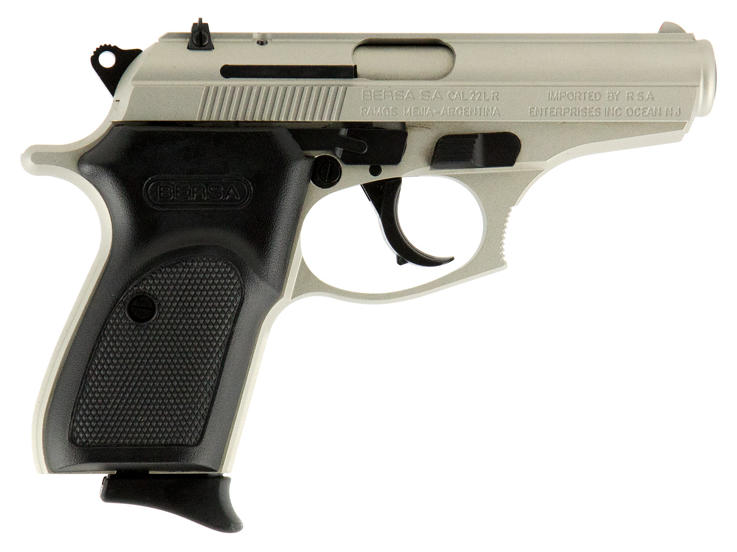 Bersa T22NKL Thunder Micro-Compact Frame 22 LR 10+1 3.50in. Nickel ...