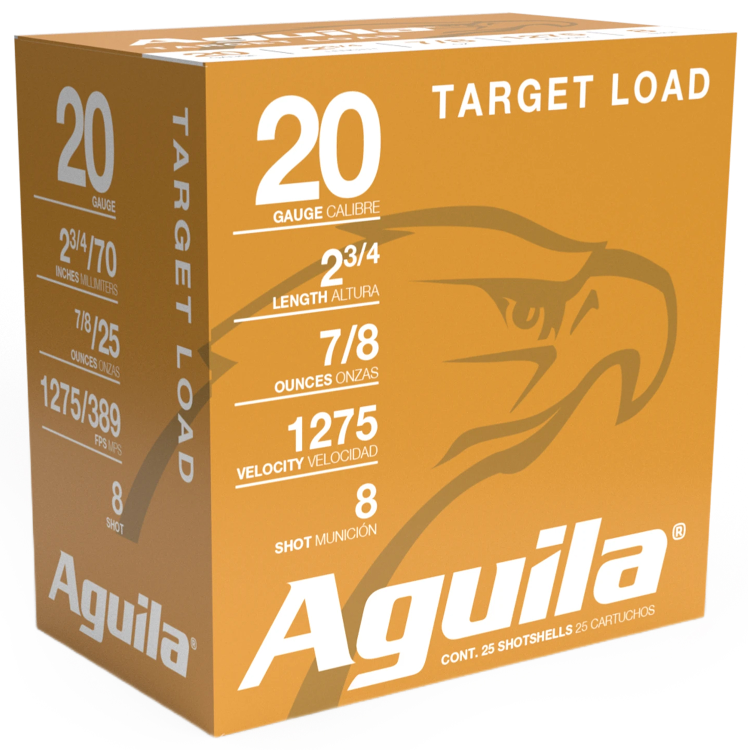 Aguila 1CHB2038 Target Load Competition 20 Gauge 2.75" 7/8 oz 8 Shot 25 Per Box/ 10 Cs - Unmatched Performance & Consistency