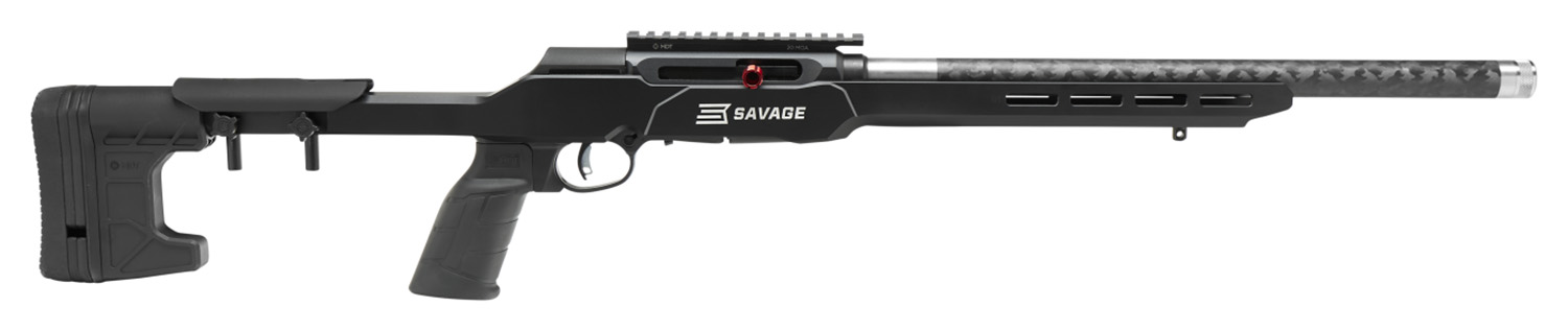 Savage Arms 47256 A22 Precision Lite Full Size 22 LR 10+1 18" Carbon Fiber Threaded Barrel, Black Picatinny Rail Carbon Steel Receiver, M-LOK Handguard, Black MDT Chassis Aluminum Stock, Black Polymer