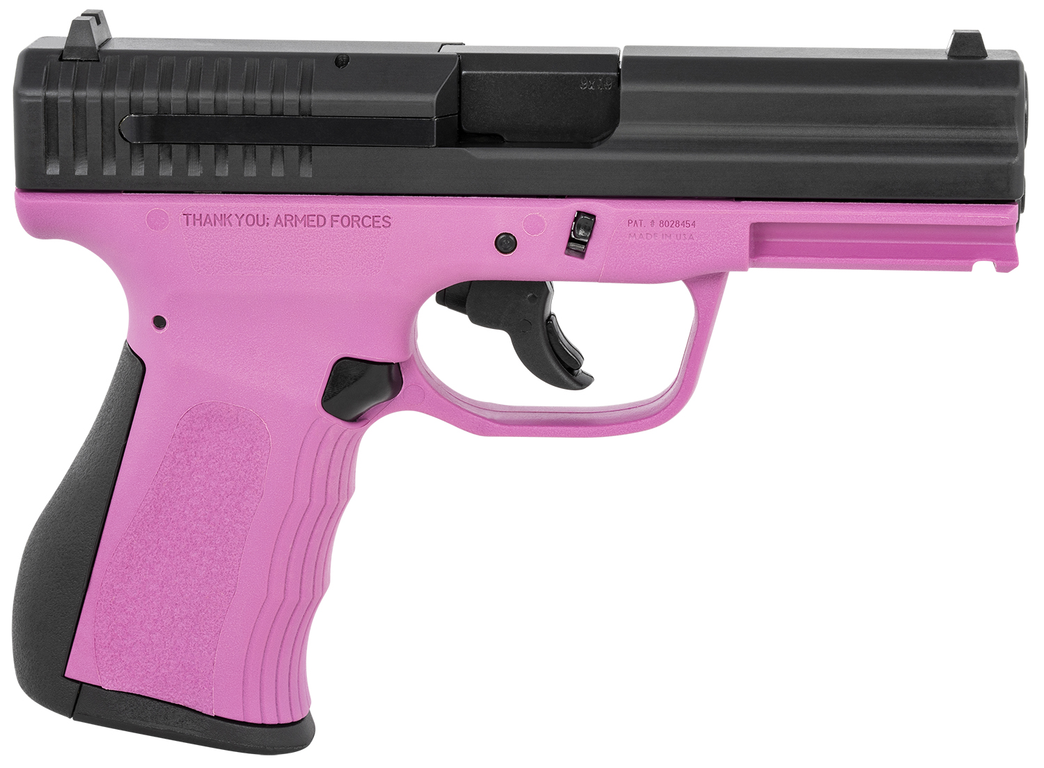 FMK G9C1G2PKSSCM 9mm 10+1 4" Black Slide Pink Frame Pistol