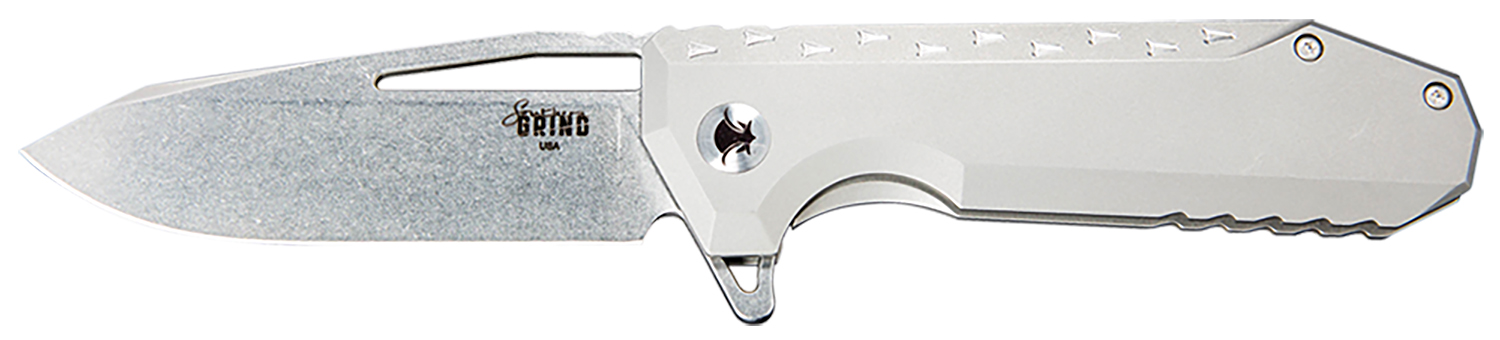 Southern Grind Penguin Folding Knife 3.5 in. Drop Point Satin w- Titanium