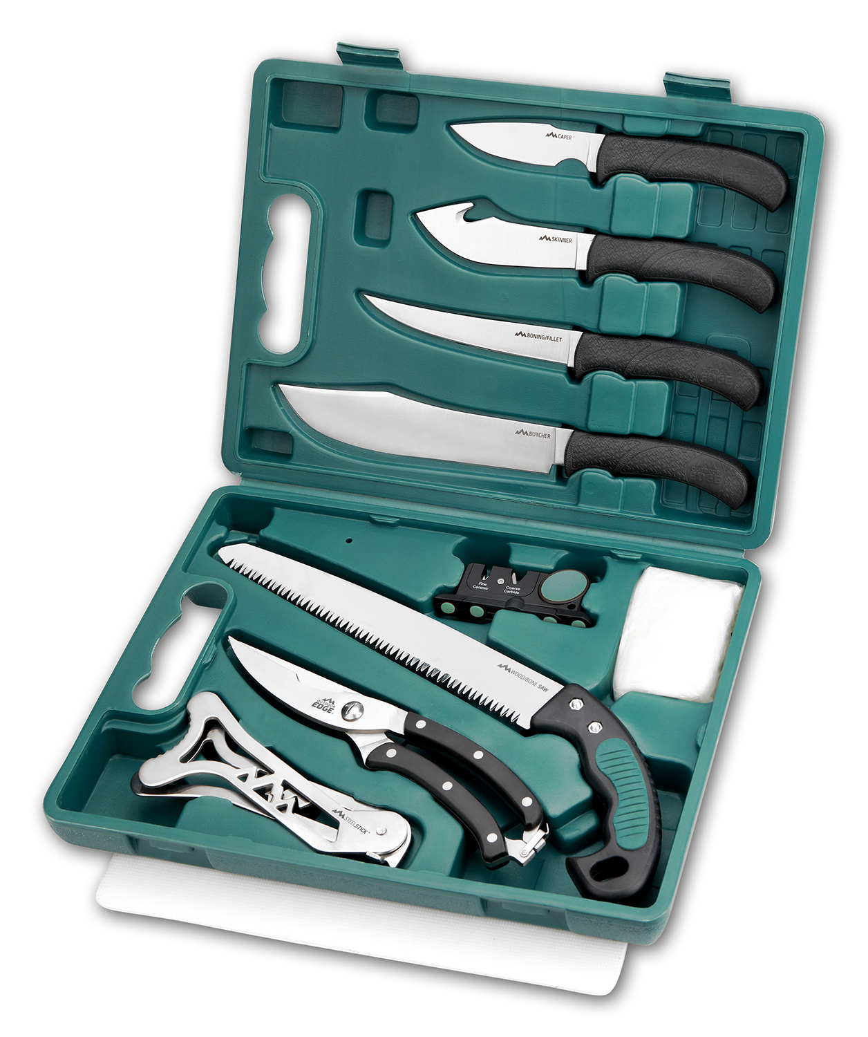 Outdoor Edge GP11 Game Pro Kit 420J2 Steel Black TPR Handles 11-Piece Set