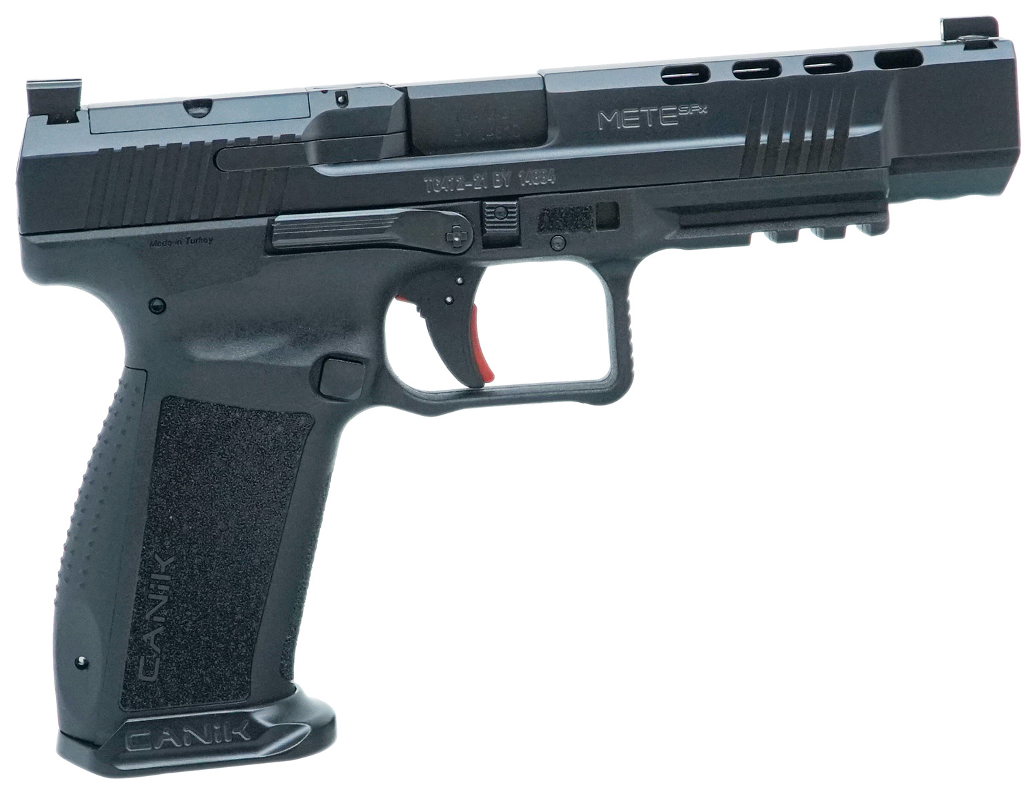 Canik HG6594N Mete SFx 9mm Luger 5.20" 20+1,18+1 Overall Black Finish with Serrated Nitride Steel with Optic Cut Slide, Interchangeable Backstrap Grip & Picatinny Rail