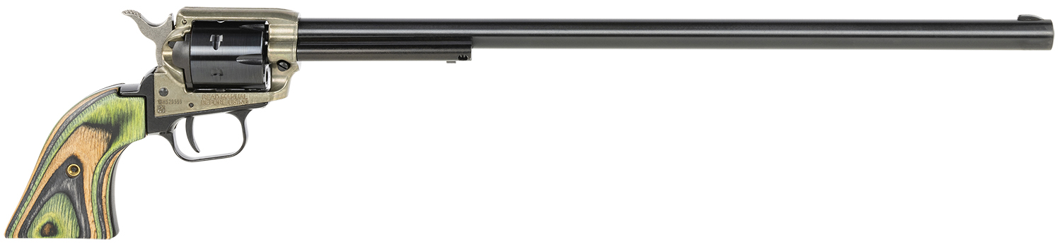 Heritage Mfg RR22CH16 Rough Rider  22 LR 6 Shot 16" Black Black Cylinder & Cylinder, Simulated Case Hardened Zamak Frame, Camo Laminate Grips