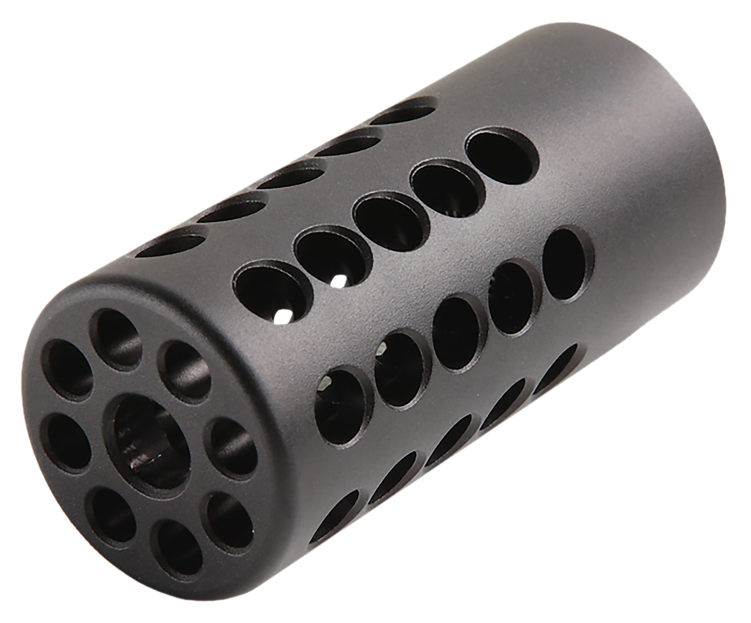 Tactical Solutions PLCMPMB Pac-Lite Compensator Black Matte Aluminum with 1/2-28 tpi Threads for 22 LR Ruger Mark I, III, IV, II
