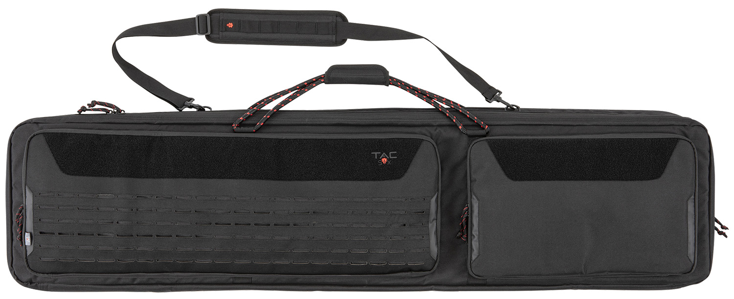 Tac Six 10834 Unit Tactical Rifle Case 55" Black Holds 2 Rifles with Large Exterior Pockets & Padded Shoulder Strap