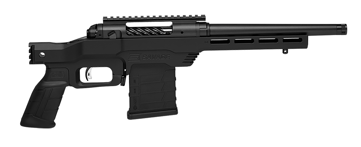 Savage Arms 57800 110 PCS 300 Blackout 10+1 10.50" Matte Black Carbon Steel/ Black Rubber Grips Left Hand