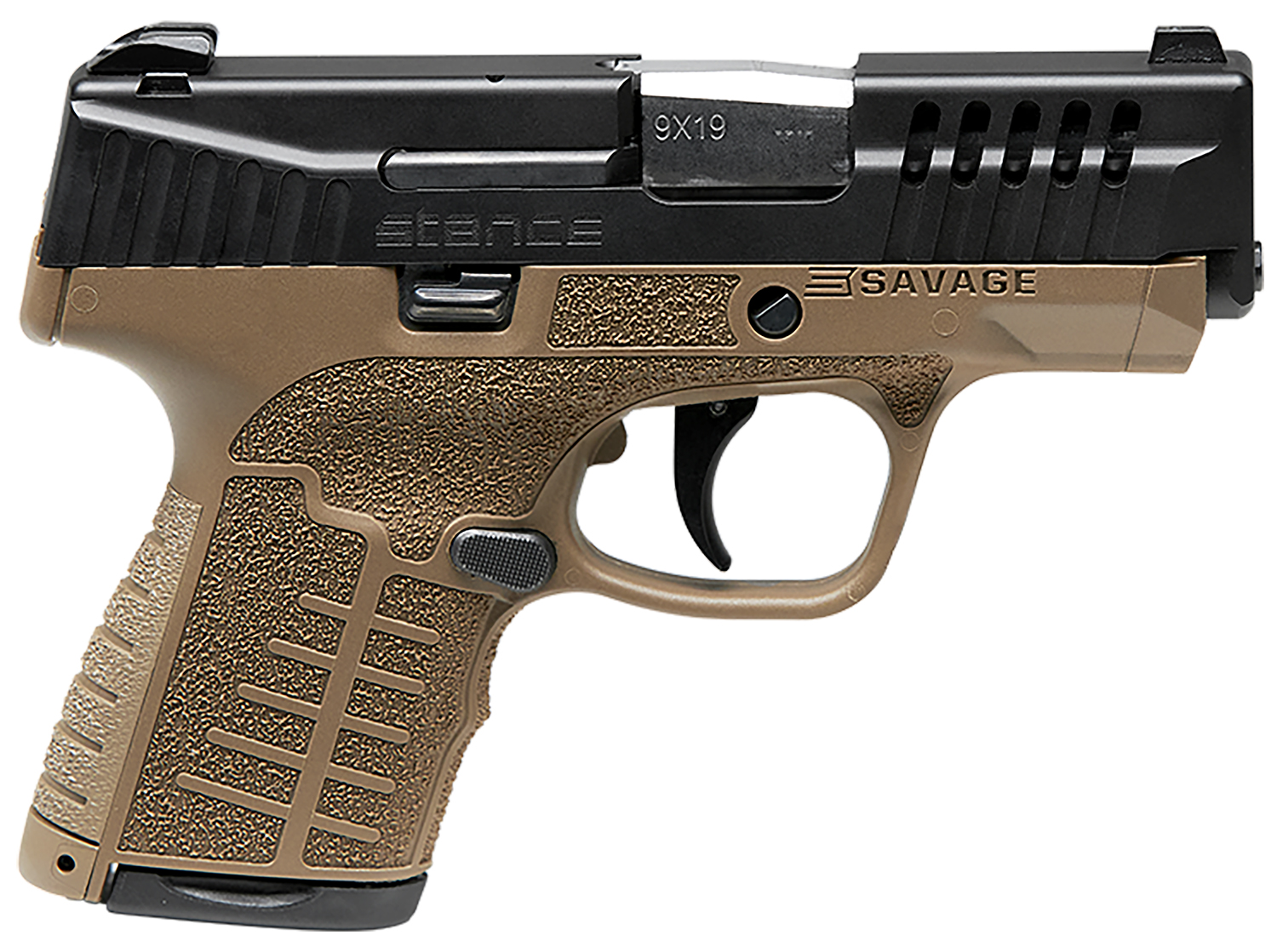 SAVAGE Stance 9mm 3.2in 7rd/8rd FDE Pistol with TruGlo Night Sights (67007)