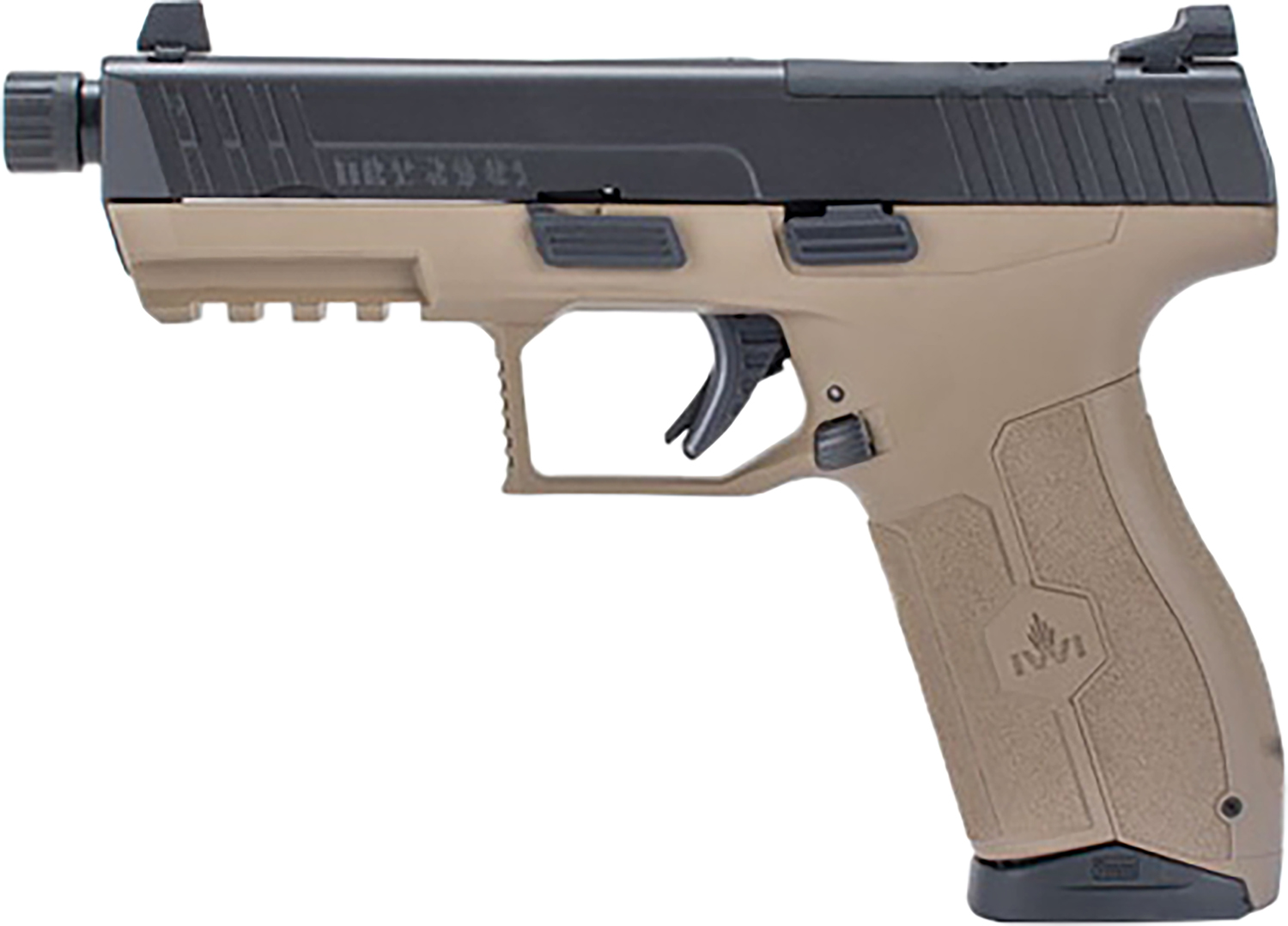 IWI MASADA Optics Ready Pistol - Black/FDE 9mm 4.6" Threaded Barrel 17rd Night Sights
