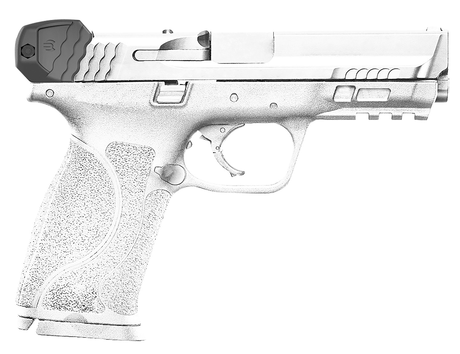 Recover Tactical MCH01 Upper Charging Handle  Compatible w/S&W M&P, Black Polymer, Ambidextrous