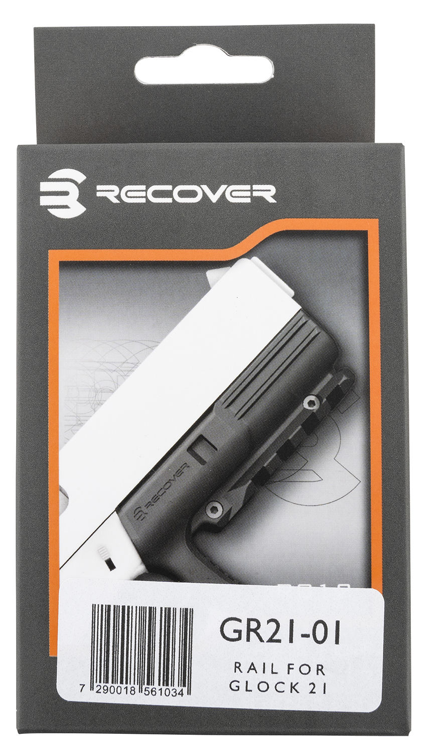 Recover Tactical GR2101 Rail Adapter for Glock 20 &21 Black-img-0