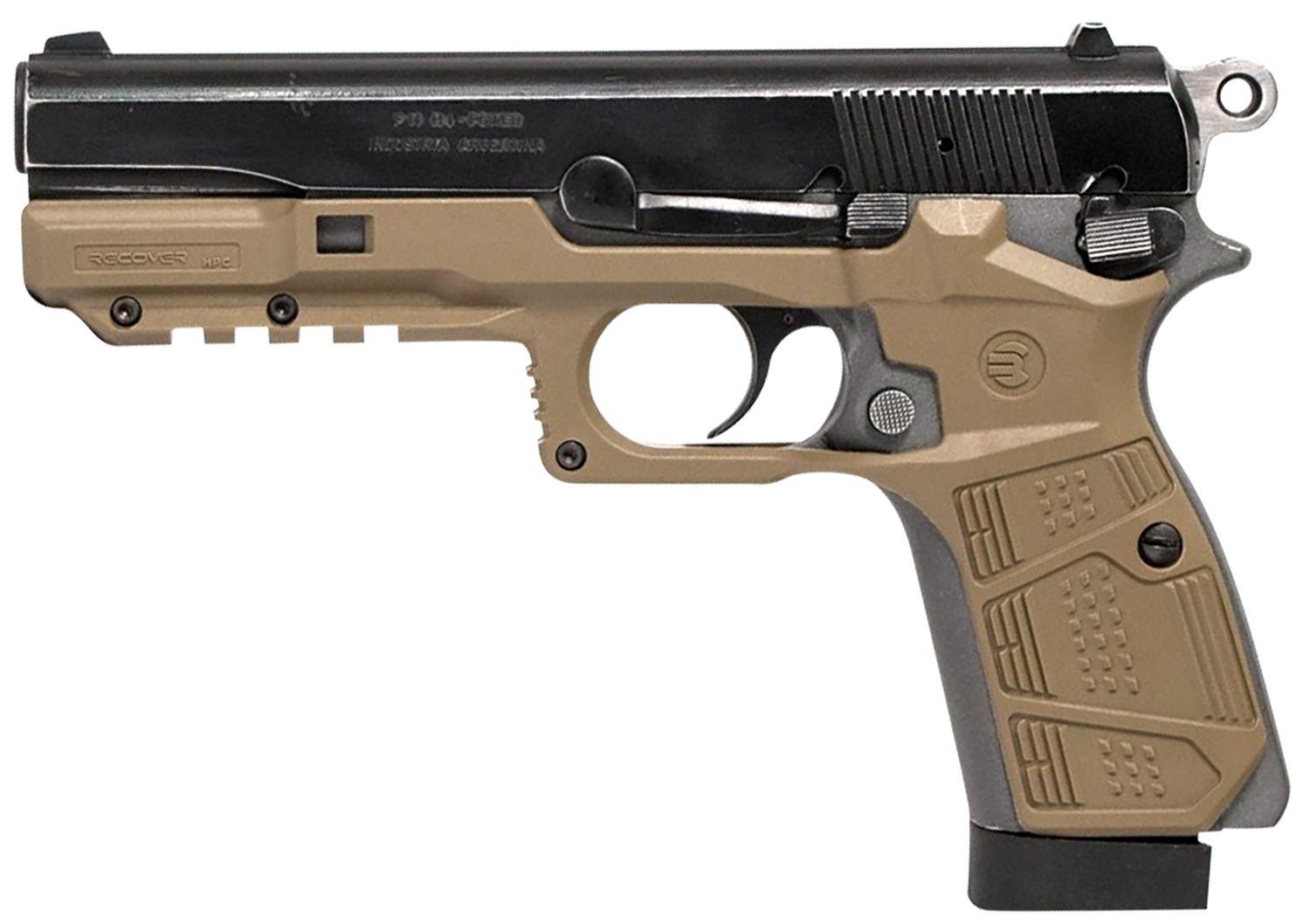 Recover Tactical HPC-02 Grip & Rail System  Tan Polymer Picatinny for Browning Hi-Power