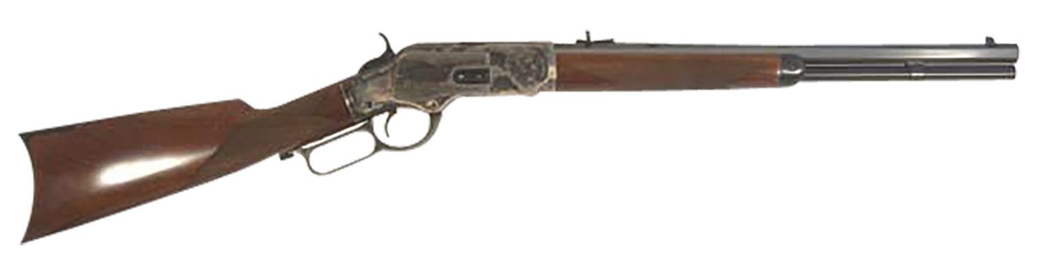 Cimarron CA2011G35 1873 Saddle Full Size 45 Colt (Long Colt) 10+1 18" Blued Octagon Barrel, Color Case Hardened Stainless Steel Receiver, Walnut Checkered Stock, Right Hand