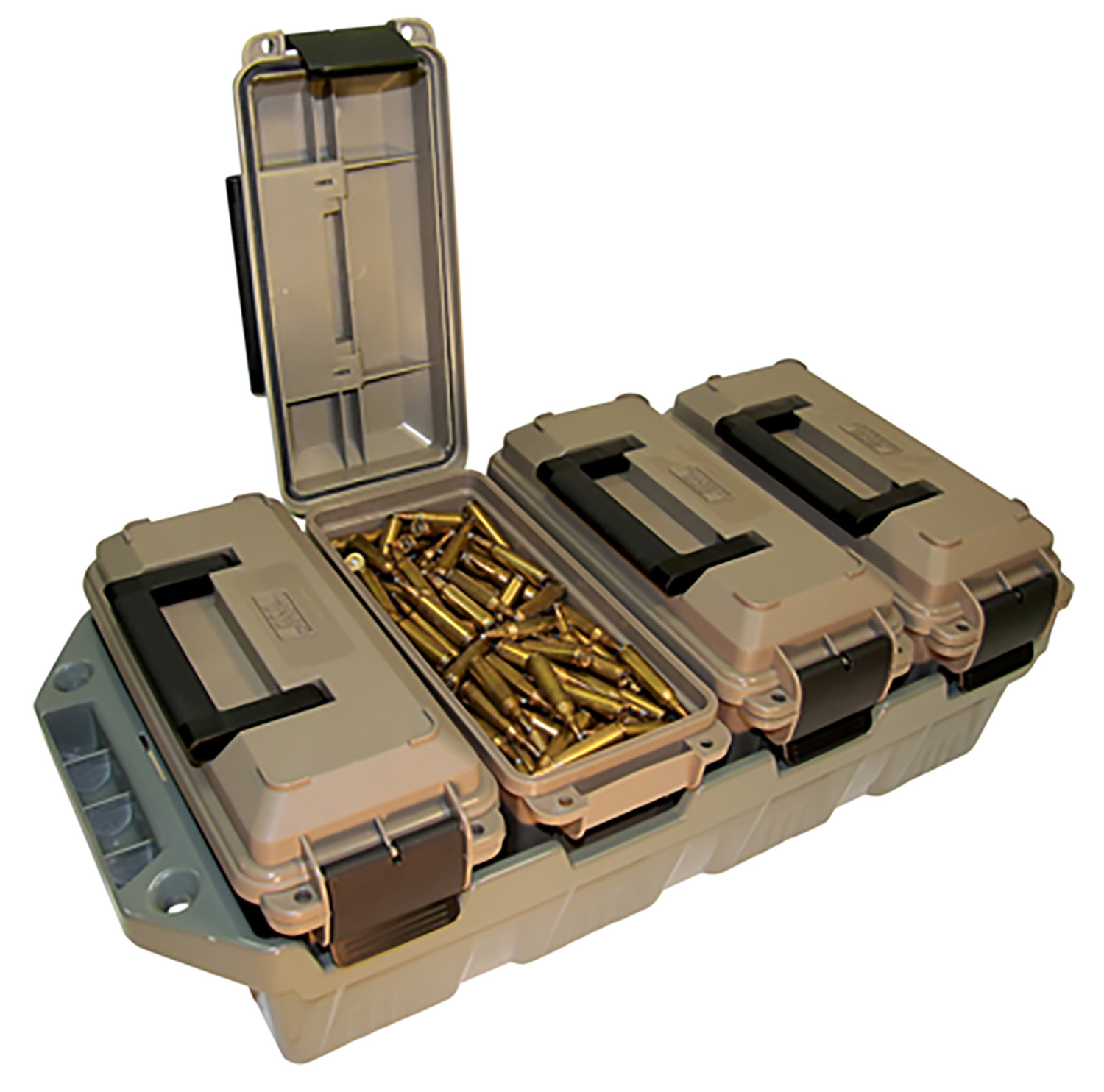 MTM Case-Gard AC4C 4-Can Ammo Crate 30Cal Dark Earth/Army Green...