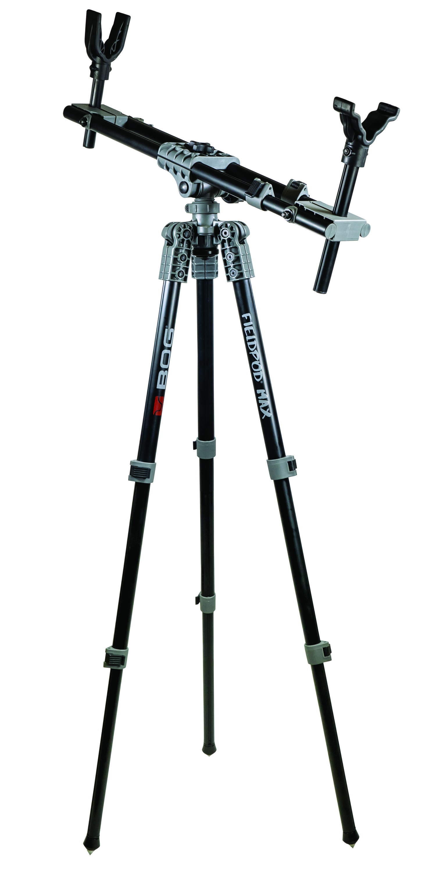 Bog-Pod 1100473 Fieldpod Max Tripod with Black Finish, Spike Feet, Carry Strap, Bubble Level, Independent Leg Adjustment & 20-48 Vertical Adjustment