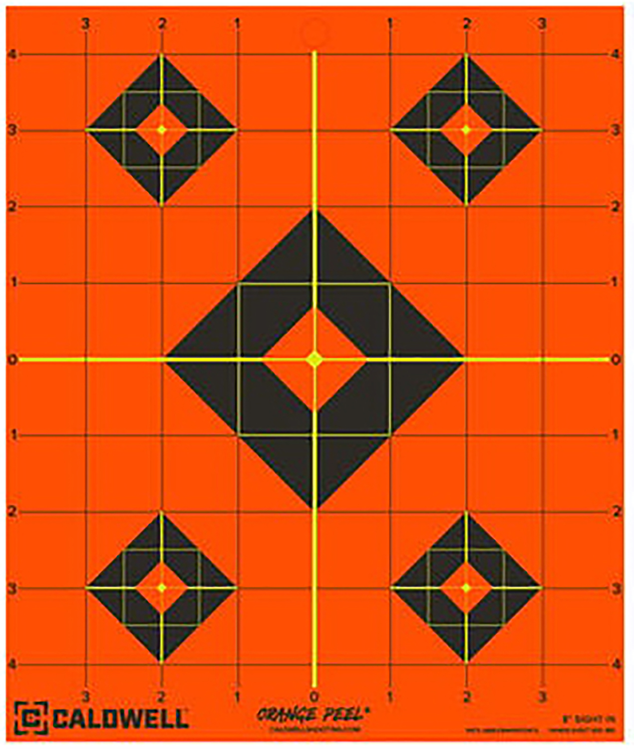 Caldwell 1166102 Orange Peel Self-Adhesive 8" Target 5 Pack-img-0
