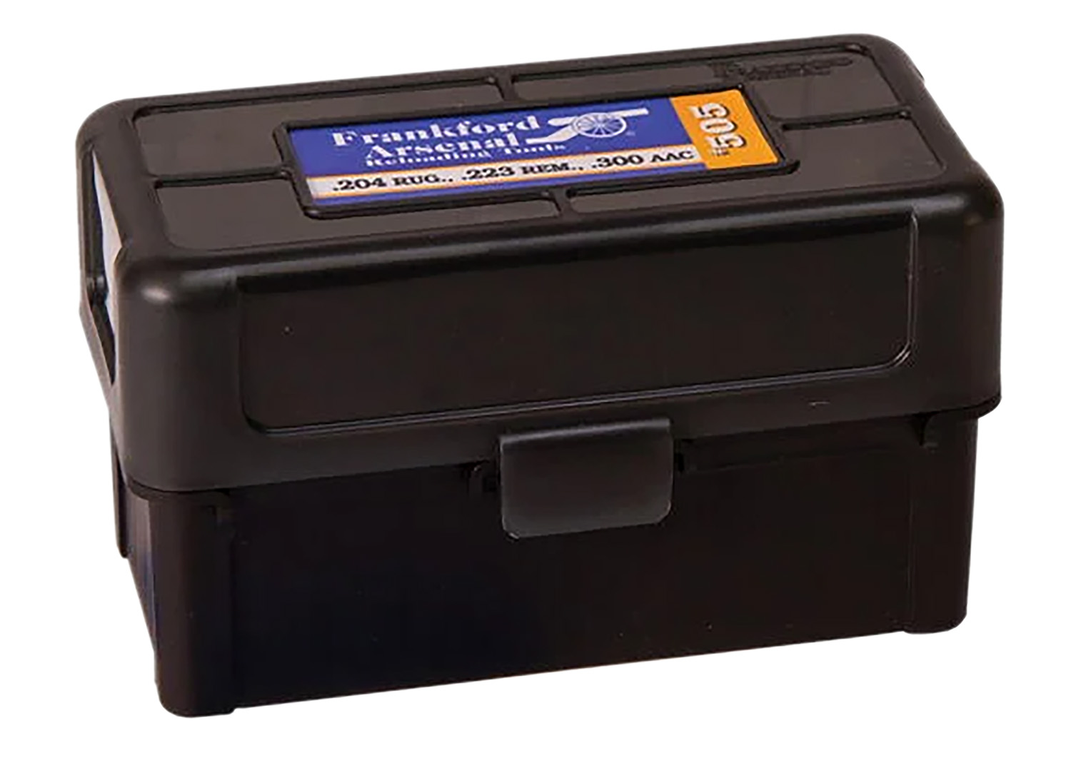 Frankford Arsenal 1083786 Hinge-Top Ammo Box 17/204/223Cal Black Polymer 50rd