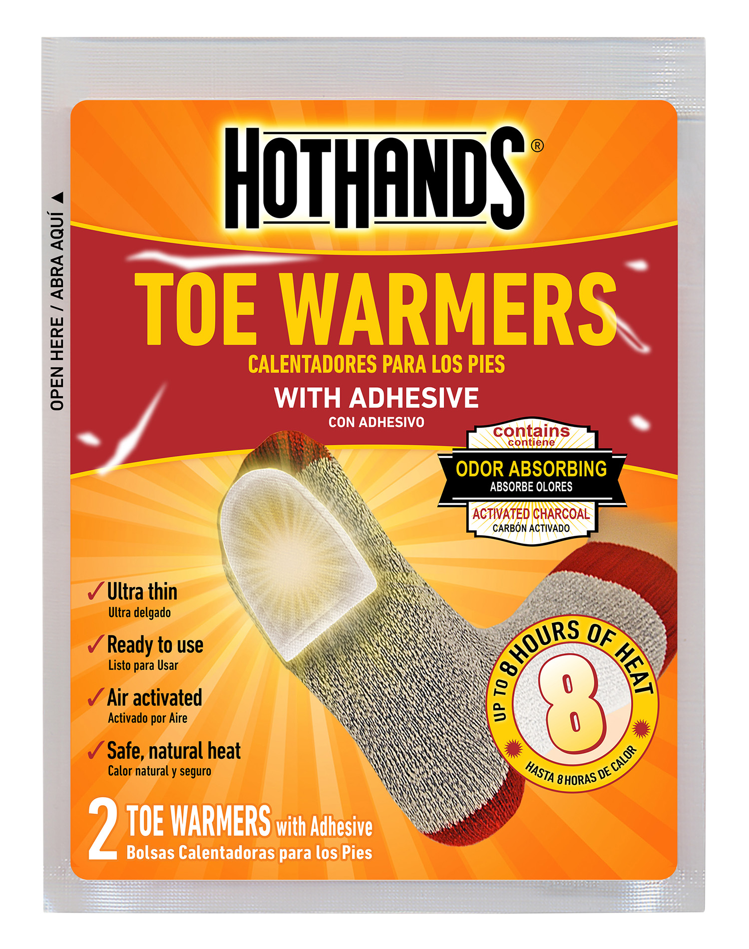 HotHands TT240U Toe Warmers 40 Pairs, 8-Hour Heat, Air-Activated