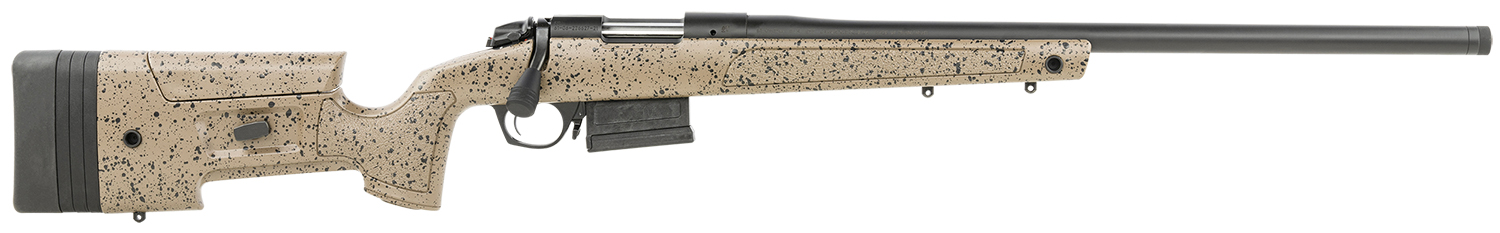 Bergara Rifles B14S352C B-14 HMR 6.5 Creedmoor 5+1 22 Graphite Black Cerakote Free-Floating Barrel, Black Speckled Brown Molded w/Mini-Chassis, Adjustable LOP & Cheek Piece Stock, Right Hand