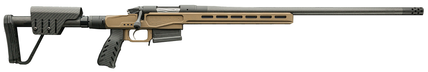Bergara Rifles BPR37300WM Premier MgLite Full Size 300 Win Mag 5+1 24" Carbon Fiber CURE Carbon Fiber Barrel, Graphite Black Cerakote Steel Receiver, Flat Dark Earth XLR  Folding Chassis