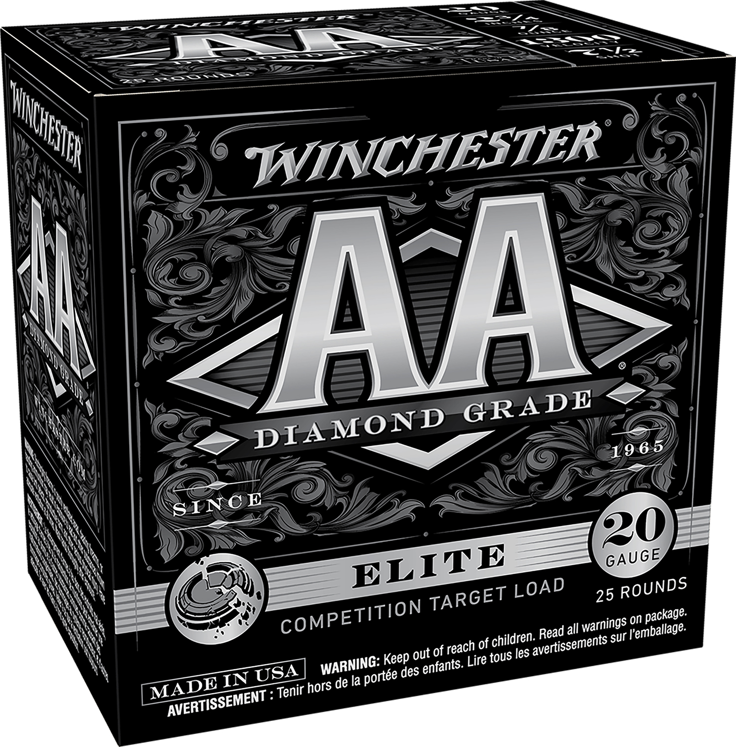 Winchester Ammo AADG207 AA Diamond Grade Elite Trap 20 Gauge 2.75" 7/8 oz 1300 fps 7.5 Shot 25 Bx/10 Cs