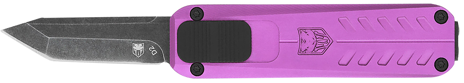 CobraTec CALI929TBPURTNS 1.75" OTF Tanto D2 Blade Purple Handle Knife