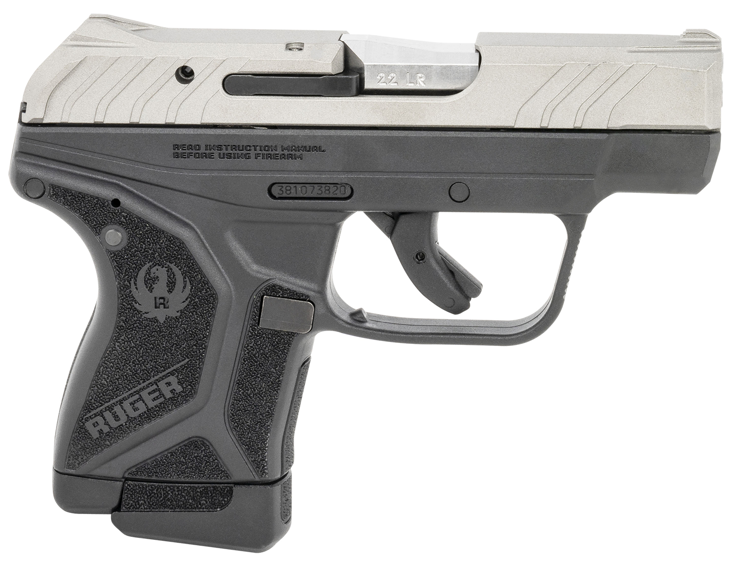 Ruger 13724 LCP II  Sports South Exclusive 22 LR 10+1 2.75" Satin Stainless Steel Barrel, Silver Cerakote Serrated Slide, Black Textured Polymer Frame, Features Lite Rack System, Manual Safety