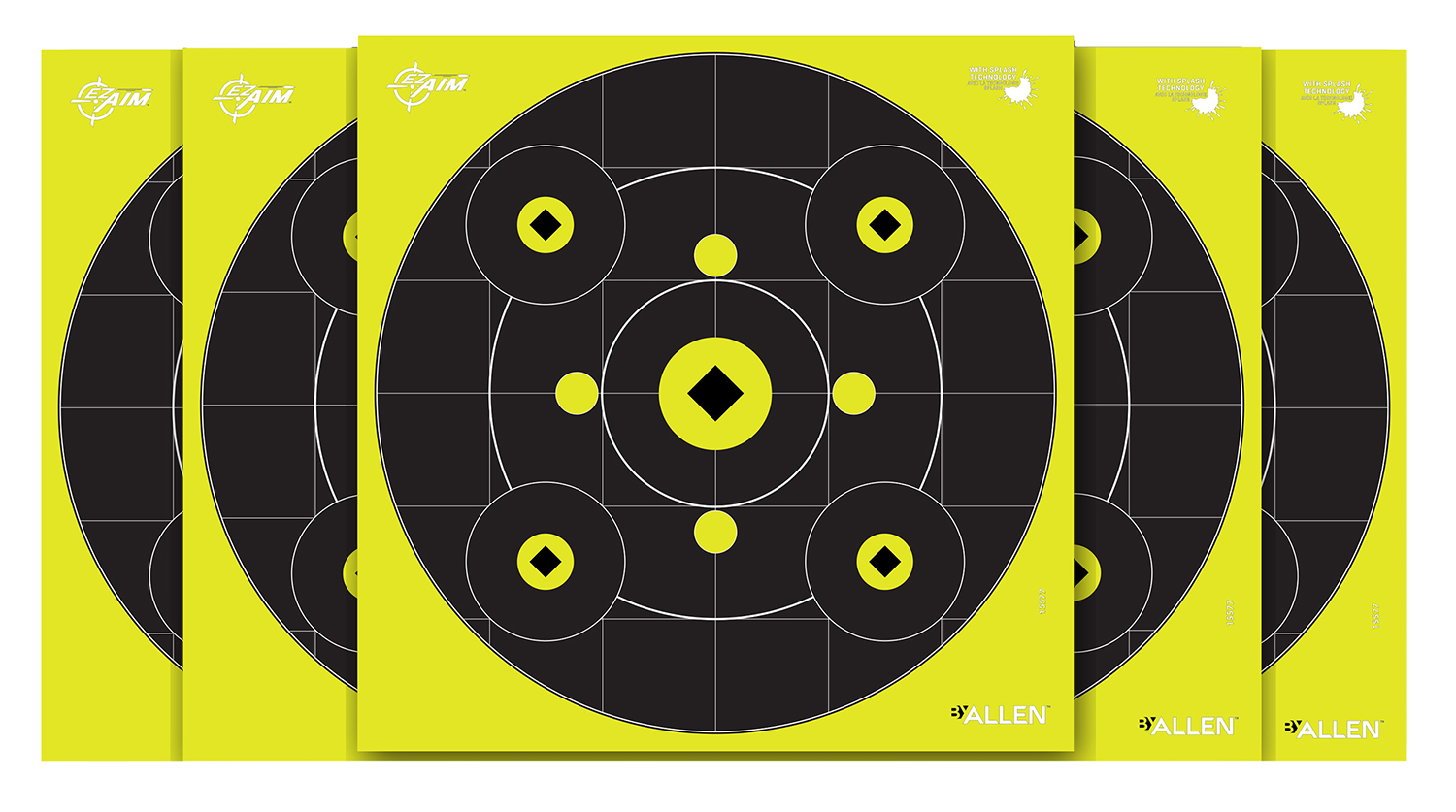 EZ-Aim 15577 Splash Reactive  Bullseye Gallery Non-Adhesive  12  Pack