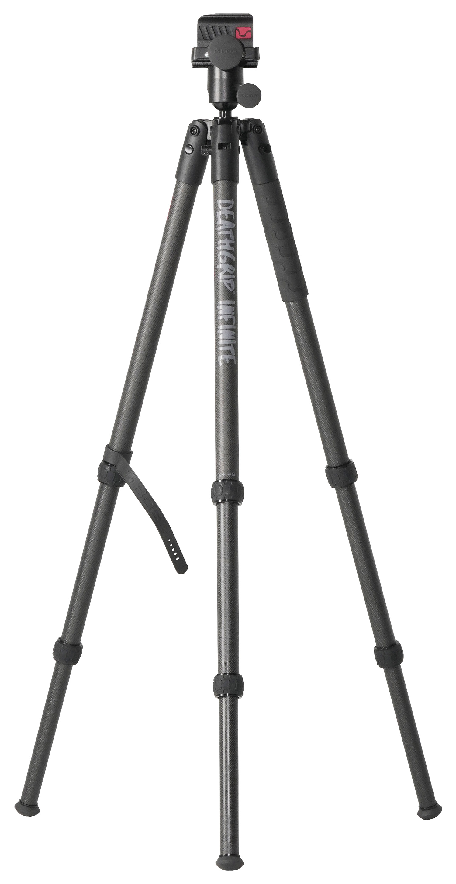 Bog-Pod 1163389 DeathGrip Infinite Tripod, Carbon Fiber with Black Finish, Ball Head Mount, Hybrid Foot & DeathGrip Clamping System 6.5-59
