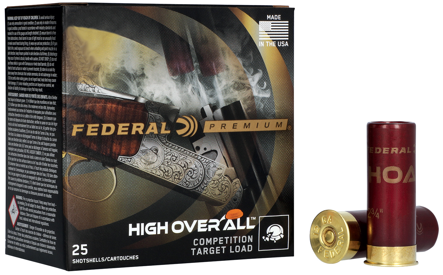 Federal HOA20H75 Premium High Over All 20Gauge 2.75" 7/8Oz 7.5Shot 25 Per Box/10 Case