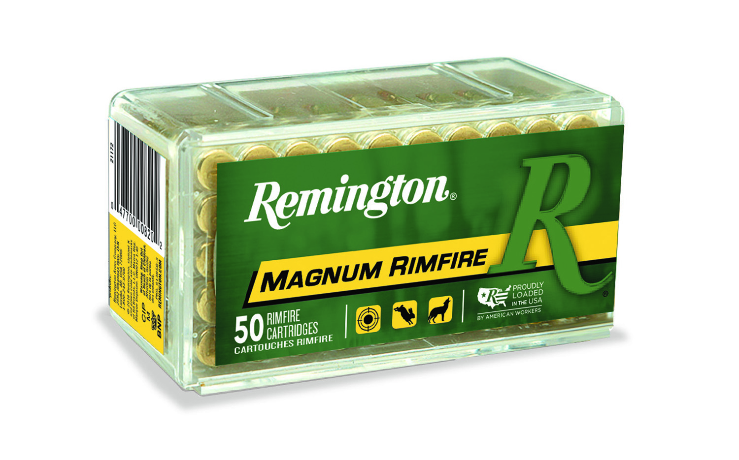 Remington Ammunition 20025 Magnum Rimfire 17 HMR 20 gr Pointed Soft Point (PSP) 50 Per Box/ 40 Cs