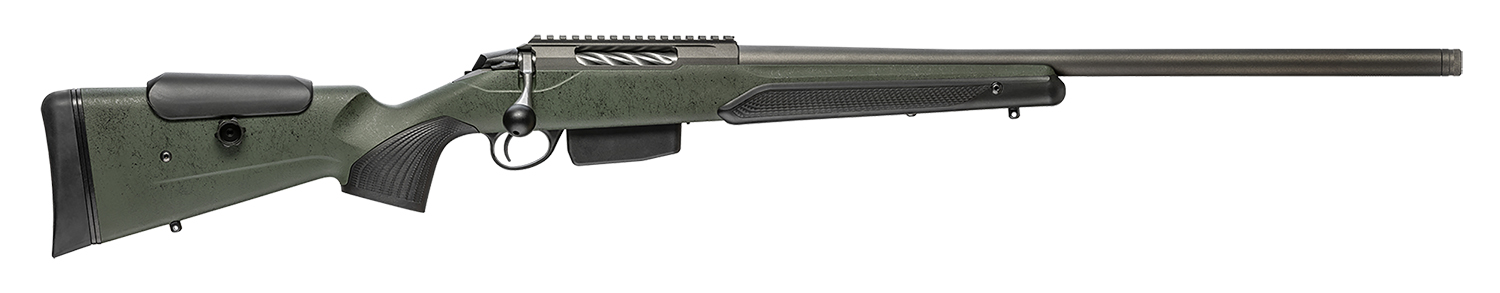 Tikka JRTXRSV312R8 T3x Super Varmint 223 Rem 5+1 23.70" Tungsten Cerakote Heavy Varmint Barrel, Tungsten Cerakote Steel Receiver, Black Webbed Green Modular w/Adj Cheek Rest Stock