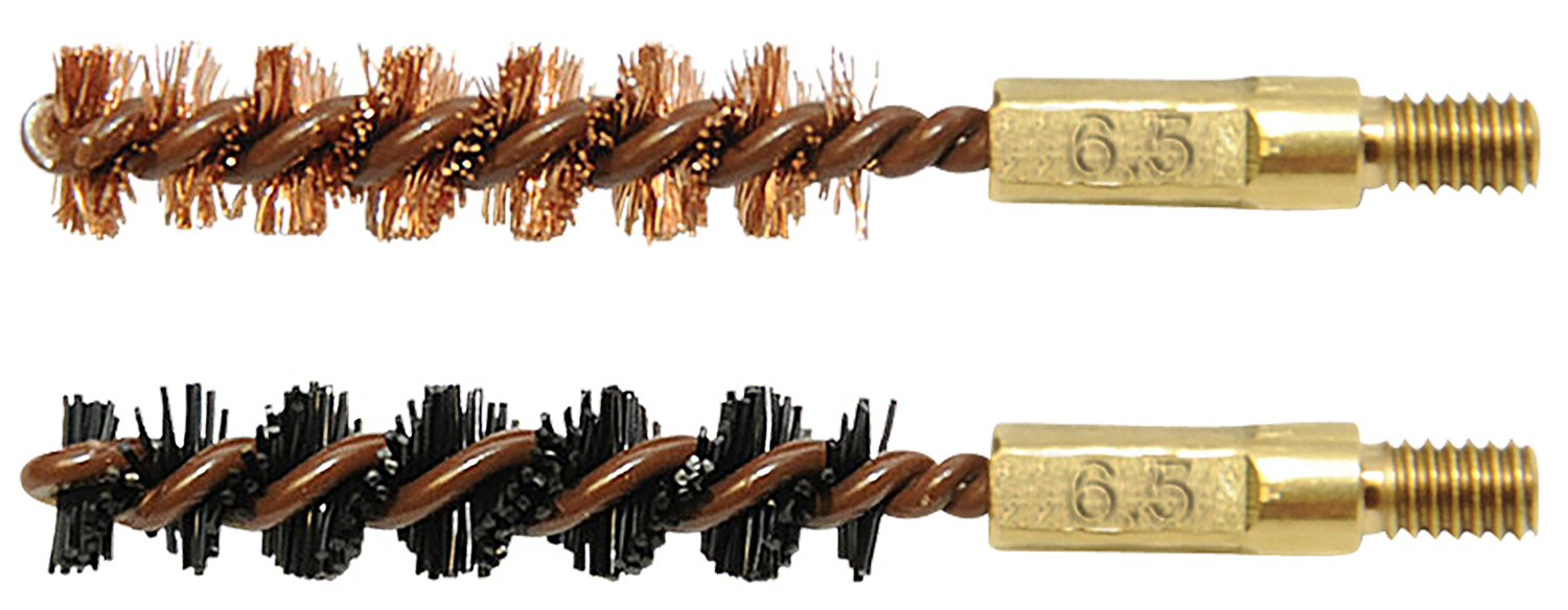 Otis FG265NB Bore Brush Set  6.5mm/264/260 Cal 8-32 Thread 2 Long Bronze/Nylon Bristles 2 Per Pkg