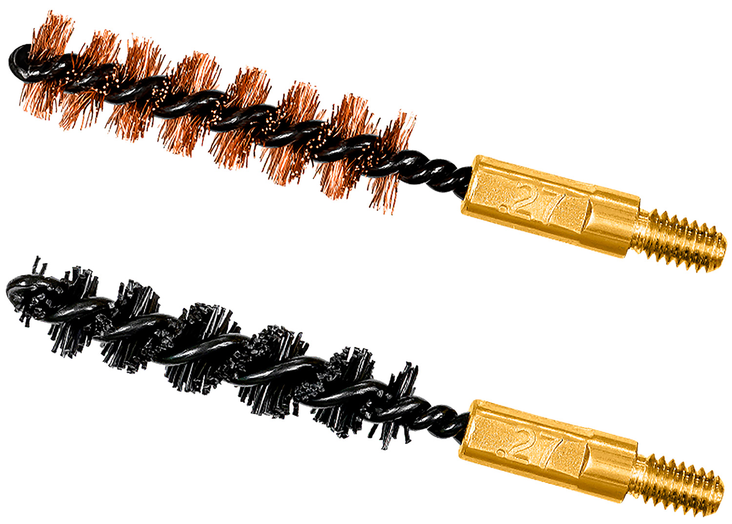 Otis FG327NB Bore Brush Set  6.8mm/7mm/270 Cal 8-32 Thread 2 Long Bronze/Nylon Bristles 2 Per Pkg