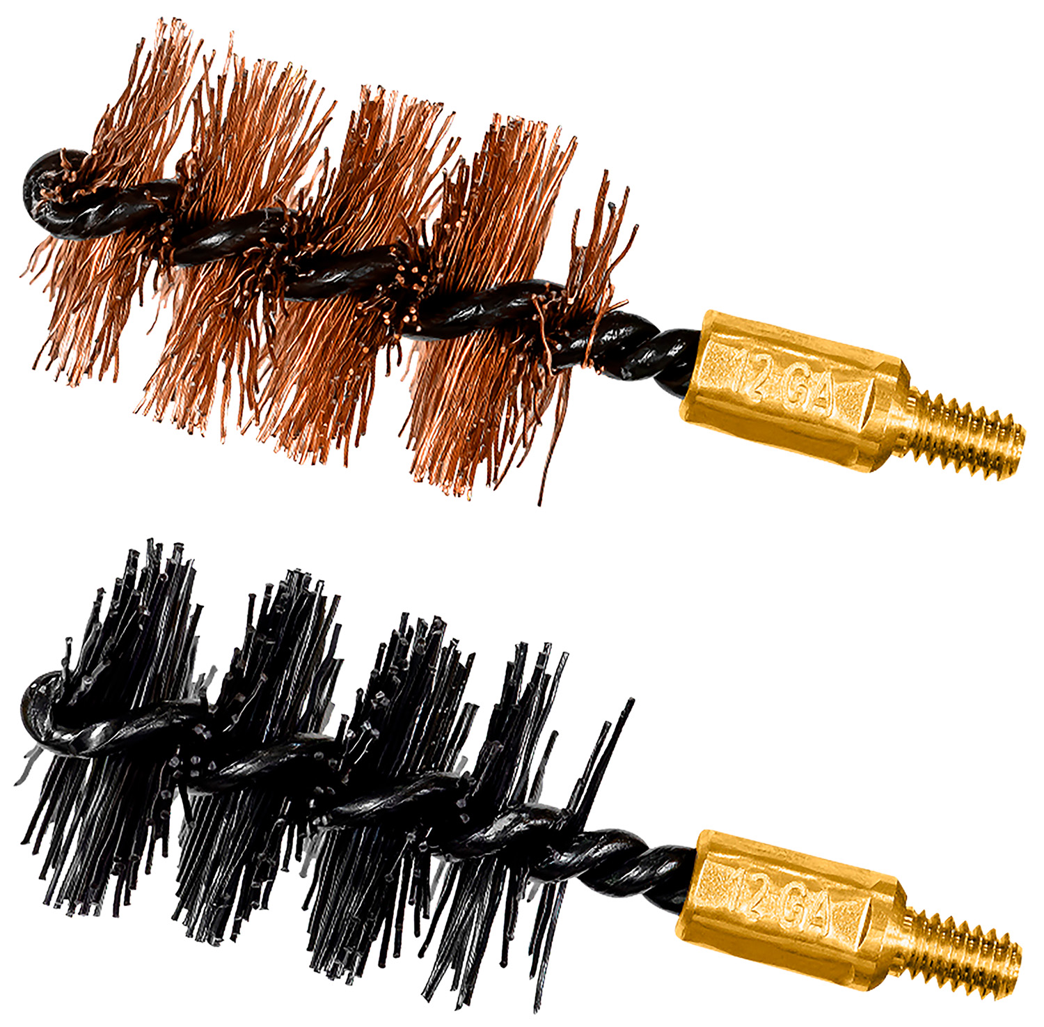Otis FG512NB Bore Brush Set  10/12 Gauge Shotgun Firearm 8-32 Thread 2 Long Bronze/Nylon Bristles 2 Per Pkg