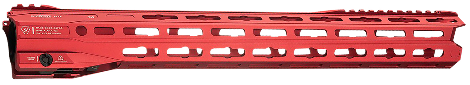 Strike Industries GRIDLOK-LITE-17-RED 17" M-LOK Rail Quick Detach Red Aluminum