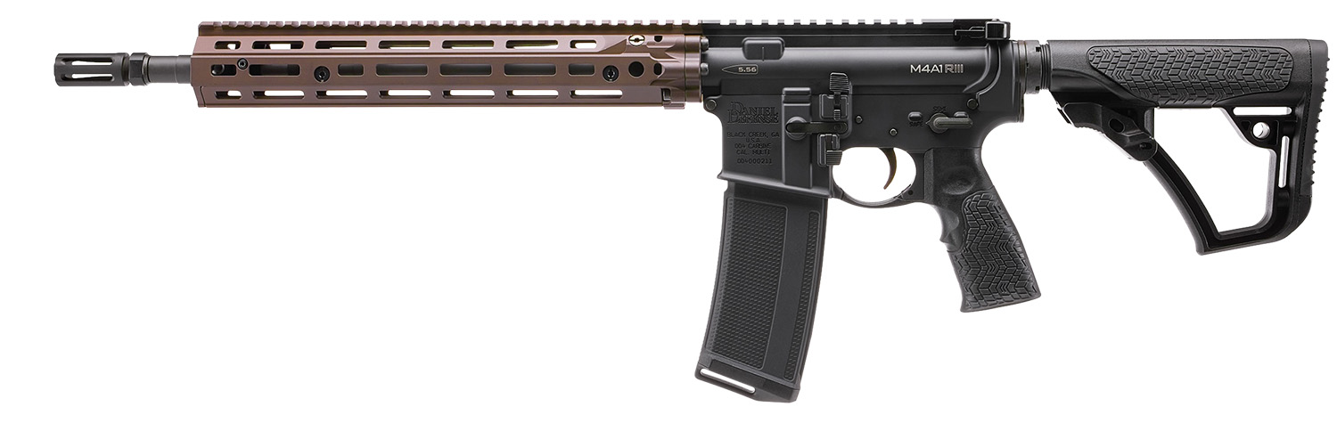 Daniel Defense 0219104238047 M4A1 RIII 5.56x45mm NATO 14.50 30+1, Black Rec/Furniture, OEM Stock & Grip, 12.50 FDE M-Lok Handgaurd, Ambi Controls, Pinned & Welded Flash Hider