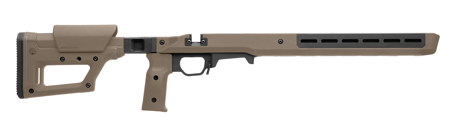 Magpul Mag1199FDE Pro 700 Lite SA Flat Dark Earth Adjustable Synthetic Stock With Aluminum Chassis & Interchangeable Gri