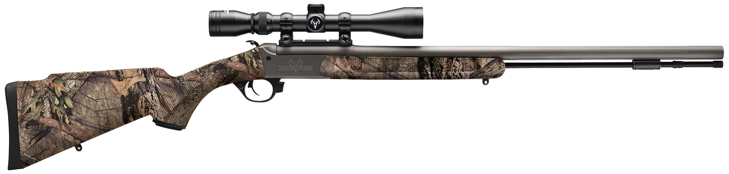 Traditions CR5841104416 NitroFire w/Scope 50 Cal 209 Primer 26" Gray Cerakote Fluted & Tapered Barrel, Drilled & Tapped Receiver, Mossy Oak Break-Up Country Fixed Synthetic Stock, 3-9x40mm Duplex