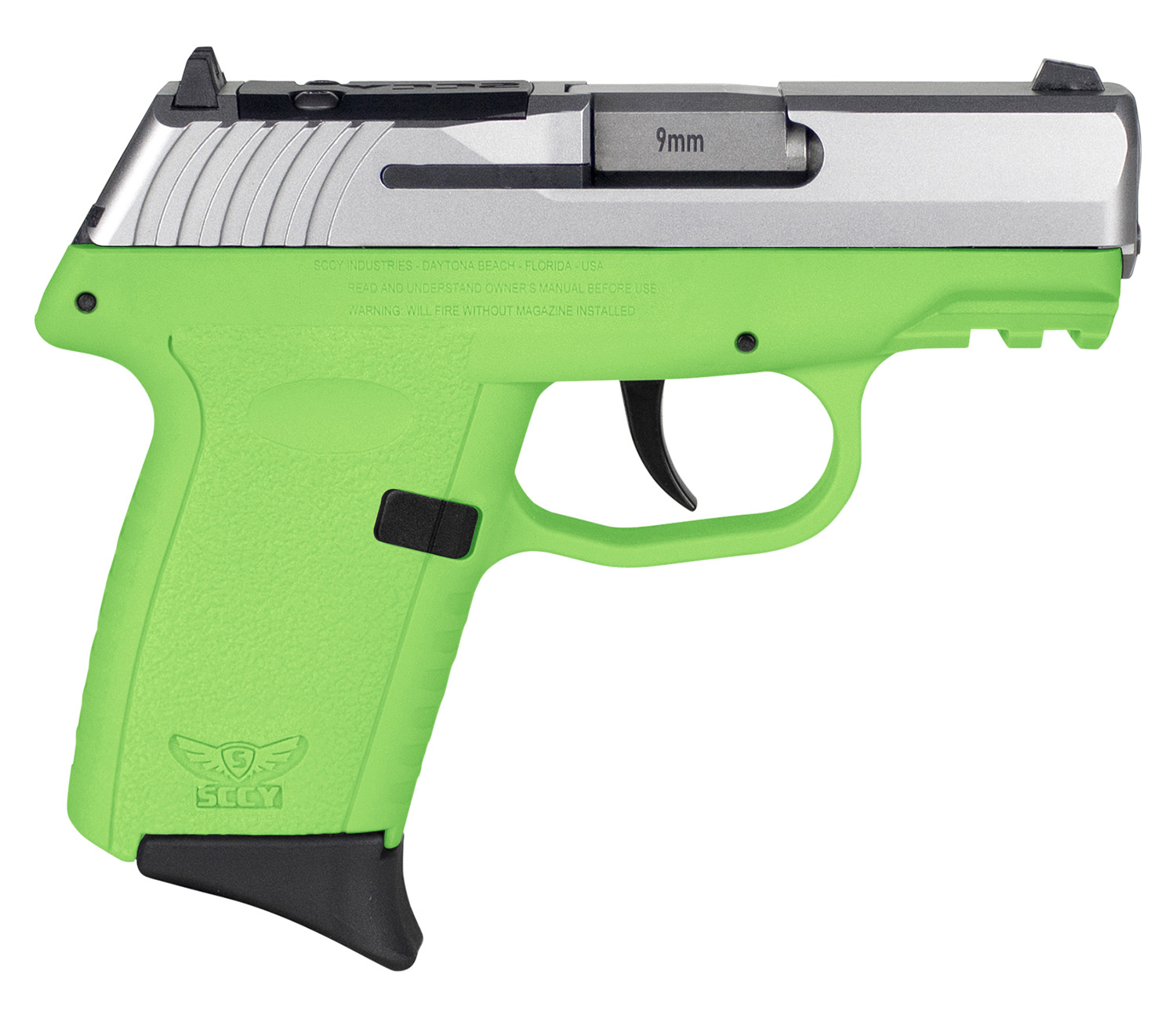 SCCY Industries CPX2TTLGRDRG3 CPX-2 Gen3 RD 9mm Luger 10+1 3.10" Lime...-img-0