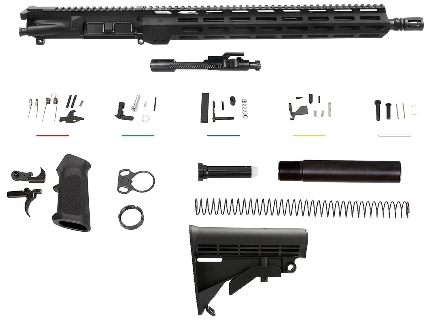 Aim Sports AR5CUB5 5.56x45mm 16" AR-15 Build Kit Black Anodized