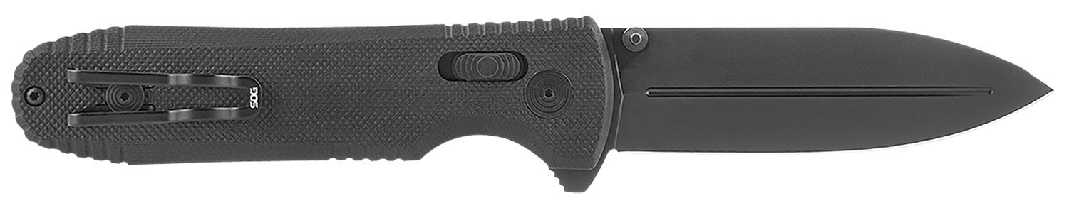SOG SOG12610557 Pentagon XR LTE 3.60" Spear Point Blade Black G10 Handle