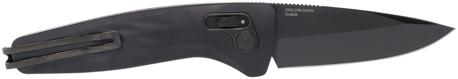 SOG SOG15730157 One-Zero Auto 3.10" CPM S35VN Blade Black Aluminum Handle