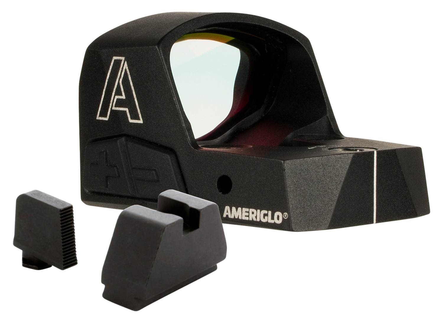 AmeriGlo HVN04 Haven Red Dot Sight 5 MOA Matte Black Combo - AMER - 1.10" X 0.75"