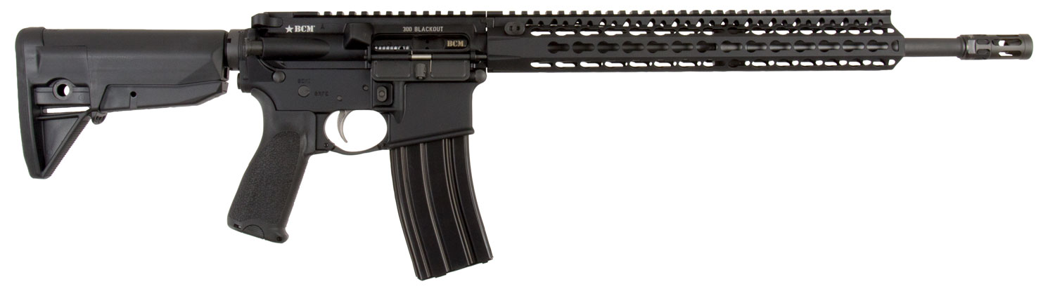 BCM 653790 RECCE-16 KMR-A 300 Blackout 16” 30+1 Black Hard Coat... - BCM - 300 AAC Blackout