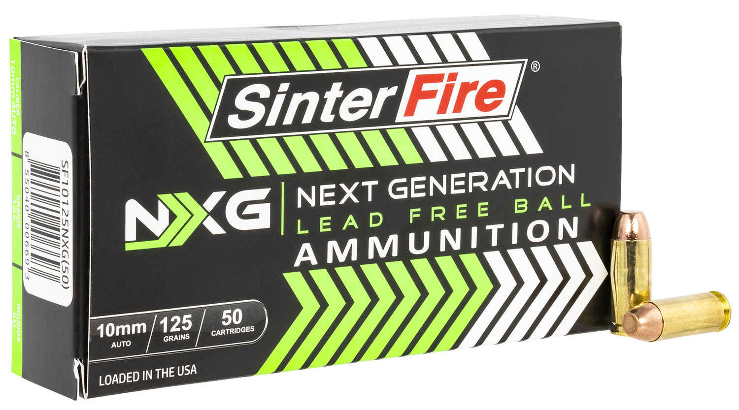 SinterFire Inc Sf10125NXG Next Generation (NXG) 10mm Auto 125 Gr Lead Free Ball 50 Bx/20 Cs