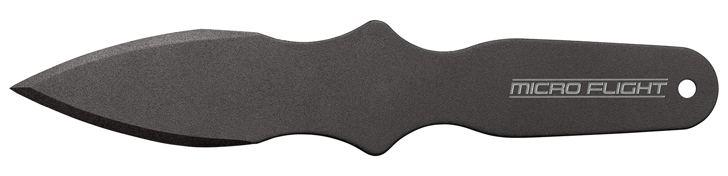 Cold Steel CS80STMB Micro Flight Thrower Fixed Plain Spear Point Black 550C Steel Blade/Handle